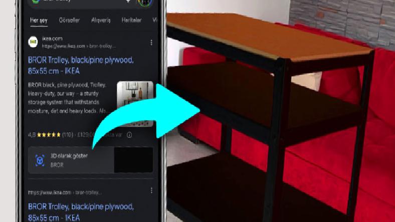 IKEA Mobilyaları Google’da 3 Boyutlu İnceleyebilirsiniz