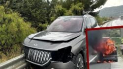 Bir Togg Adana’da Karıştığı Kazada Alev Aldı [Video]