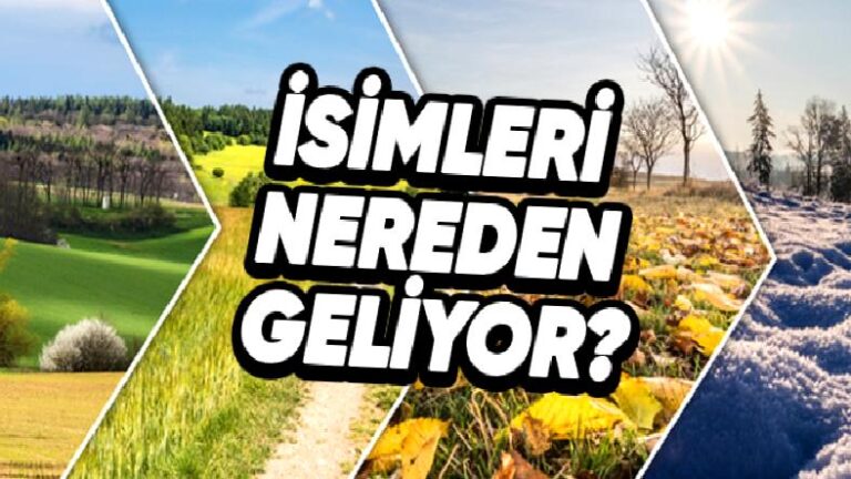 Mevsimler Neden Öbür Sözlerle Değil de İlkbahar, Yaz, Sonbahar ve Kış Olarak İfade Edilir?