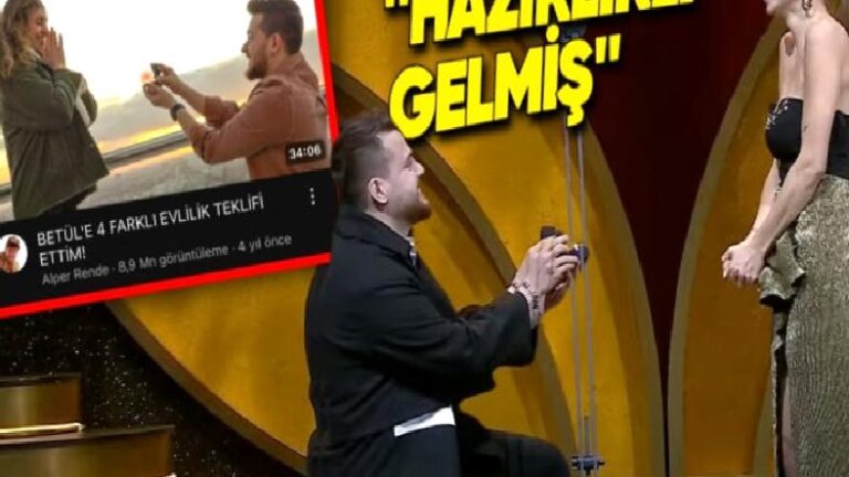 Altın Kelebek Ödülleri’nde Evlenme Teklif Eden Alper Rende’nin 4 Yıl Önce de Sevgilisine Evlilik Teklif Ettiği Ortaya Çıktı