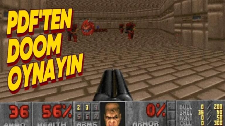 Düzgünce Delirdiler: DOOM, Şu Anda de PDF İçinde Çalıştırıldı (Siz de Oynayabilirsiniz)