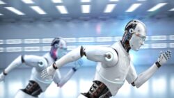Robotlar ilk defa insanlarla birlikte yarı maraton koştu, yarış güldüren anlara sahne oldu