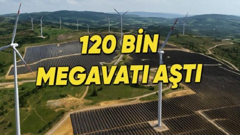 Türkiye’nin Elektrik Kurulu Gücü 120 Bin Megavat Sınırını Aştı