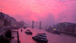 Sadece şanslı olanlar gördü: Gökyüzünü pembeye boyayan sisin gizemi