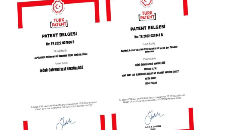 Sağlık ve enerji dünyası için kritik gelişme: Malatya’dan iki yeni patent