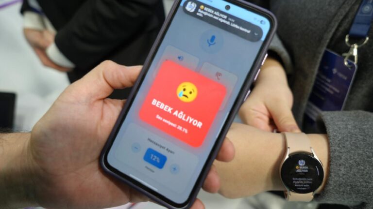 Bebeğin ağlamasını titreşime dönüştüren uygulama