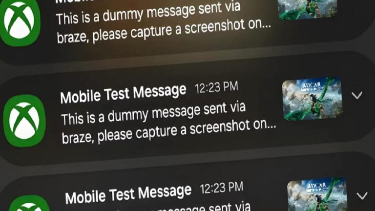Xbox mobil uygulaması test bildirimlerini gerçek kullanıcılara gönderdi