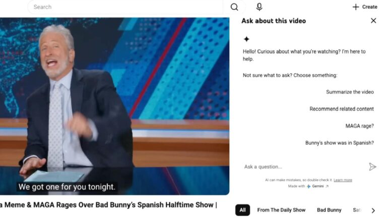 YouTube’un yapay zekâlı “Ask” özelliği televizyonlara geliyor