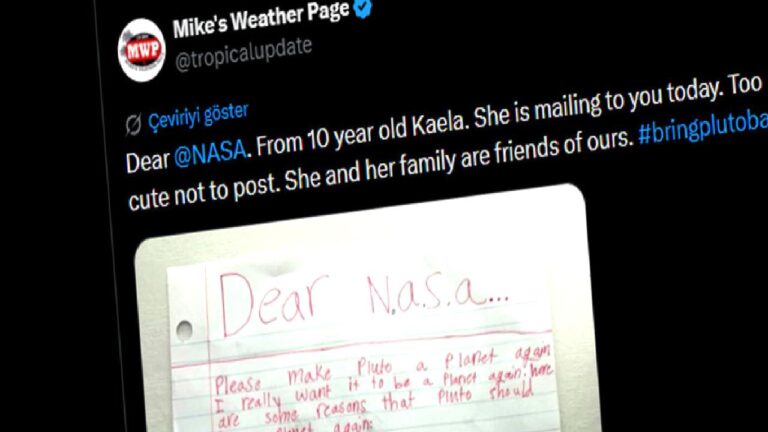 NASA, 10 yaşındaki kızın Plüton talebine bakın nasıl yanıt verdi